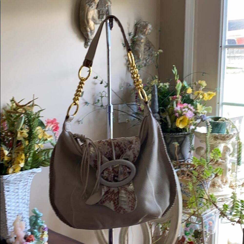 Chi by Falchi Hobo Bag in Leather